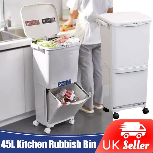 Kitchen rubbish 45l waste bin - rubbish,