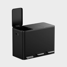 45L Triple Kitchen Pedal Bin