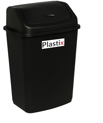 30l black plastic swing top - 30l,