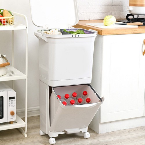 38l double compartment trash - 38l,