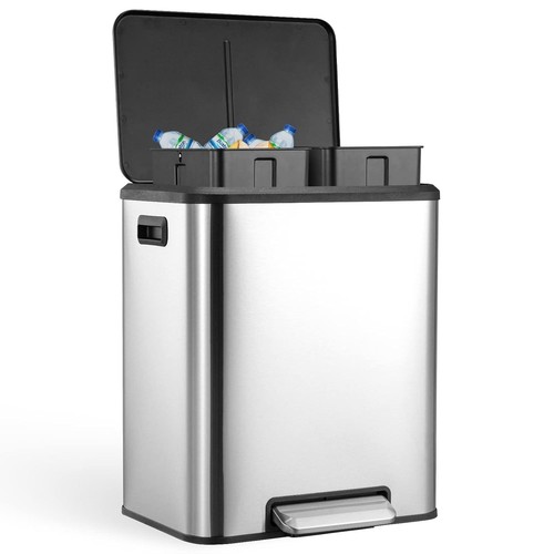 Dual compartment kitchen trash - dual,