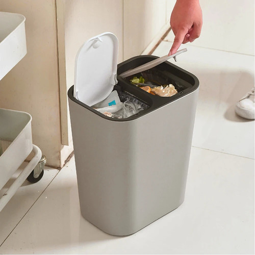 15l kitchen rubbish bin double - 15l,