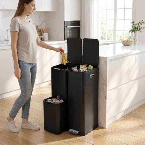 Compartment waste bin 60l - 3-compartment,