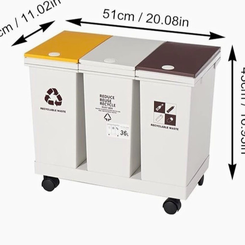 36l compartment recycling - 36l, 3-compartment