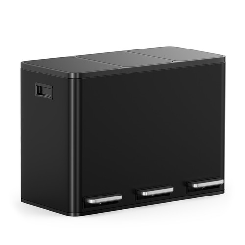 Black recycling kitchen bin - black,