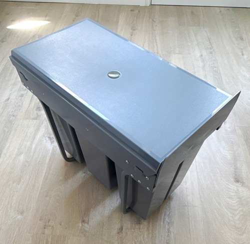 Grey pull out recycling bin - grey,