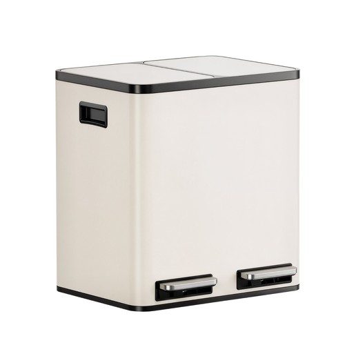 Cream recycling kitchen bin - recycling,