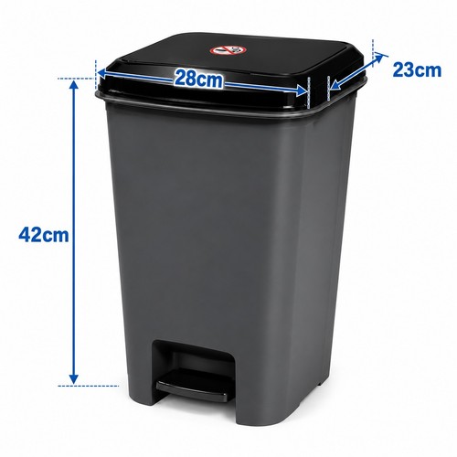 20l slim pedal bin - slim,